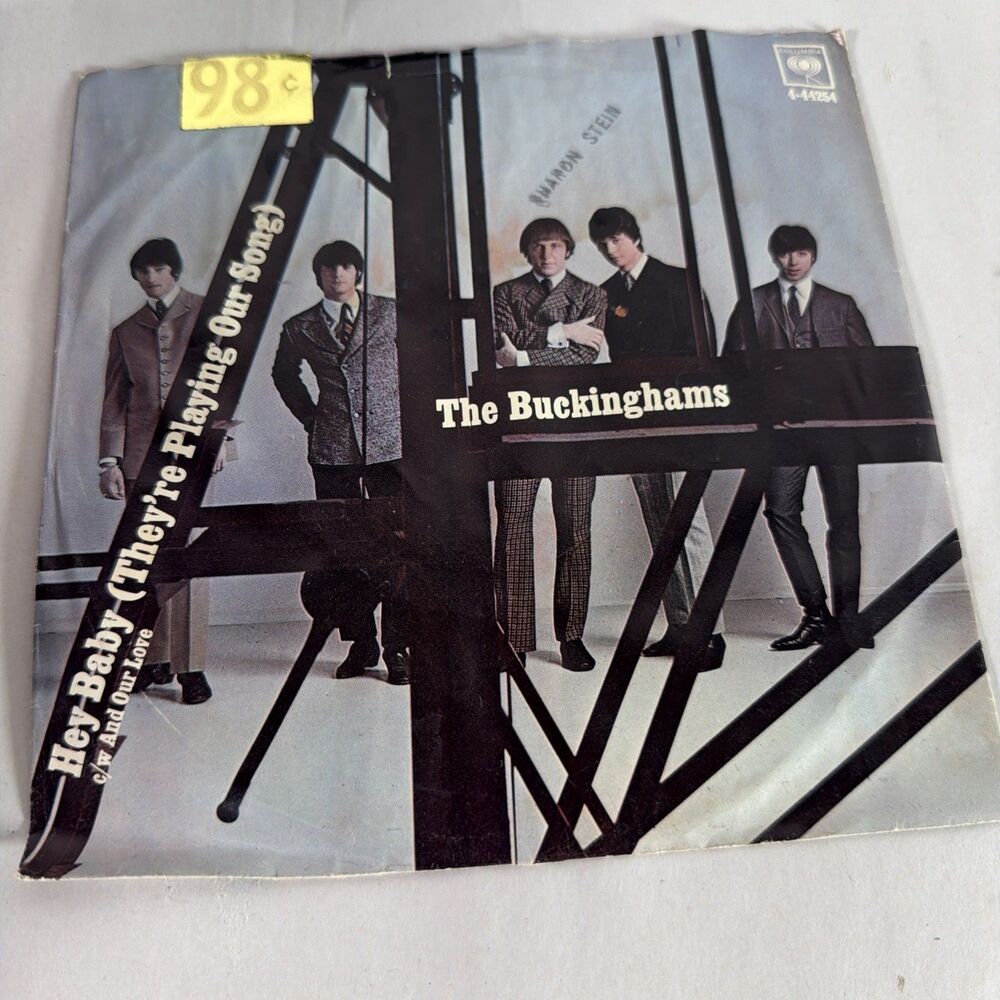 THE BUCKINGHAMS- Hey Baby They're Playing Our Song 7" 45 Promo Pic Sleeve VG+ 67